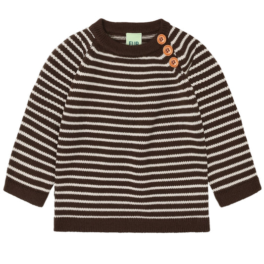 FUB Baby Sweater - Merino - Mocca/Ecru