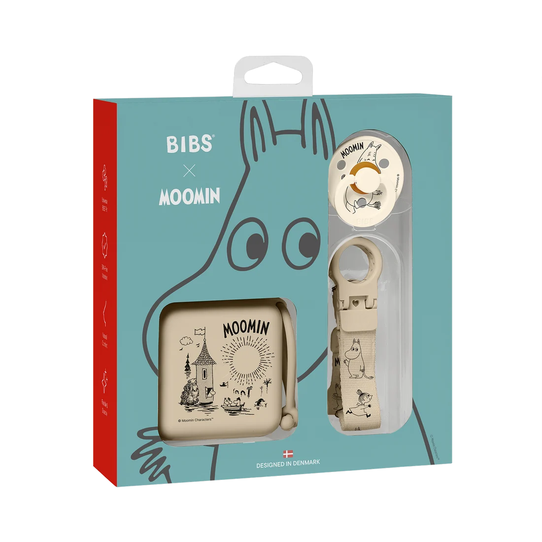 Bibs X Moomin Soothe & Go gaveæske - Vanilla
