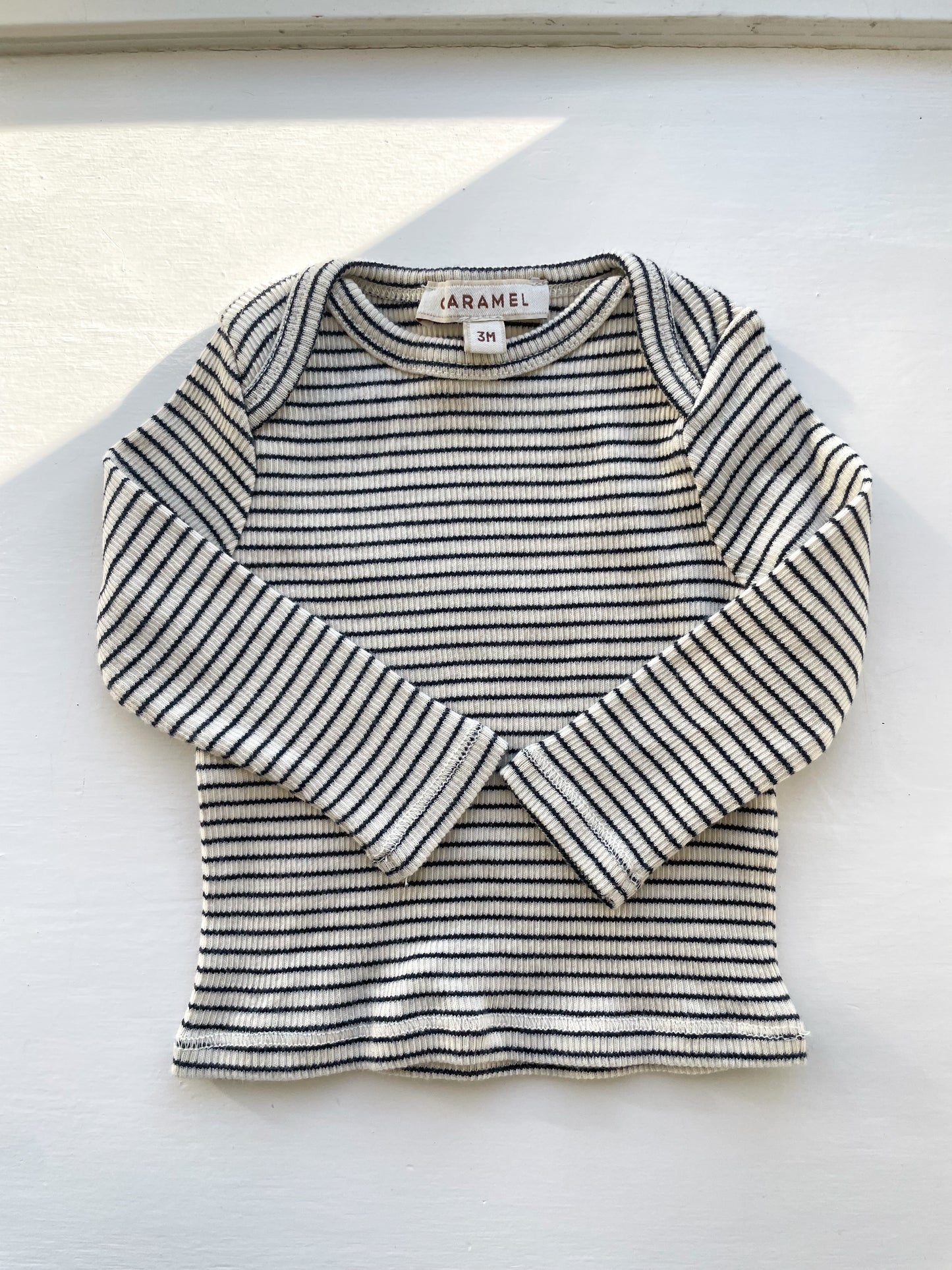 CARAMEL stribet bluse str. 0-3 mdr