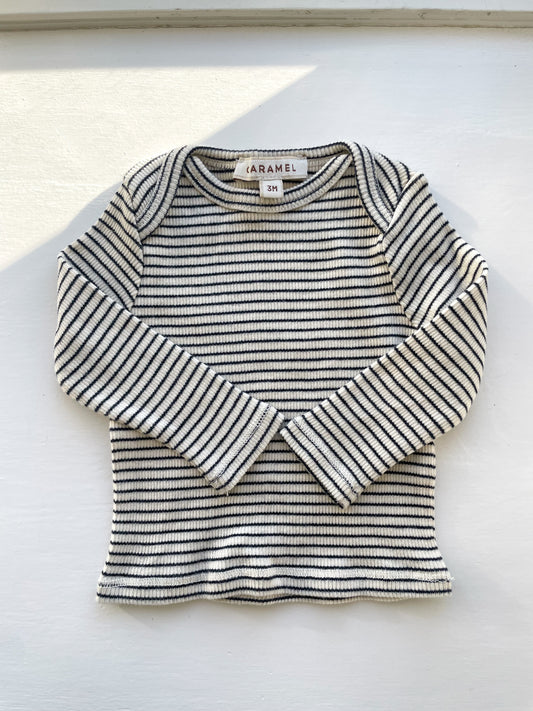 CARAMEL stribet bluse str. 0-3 mdr