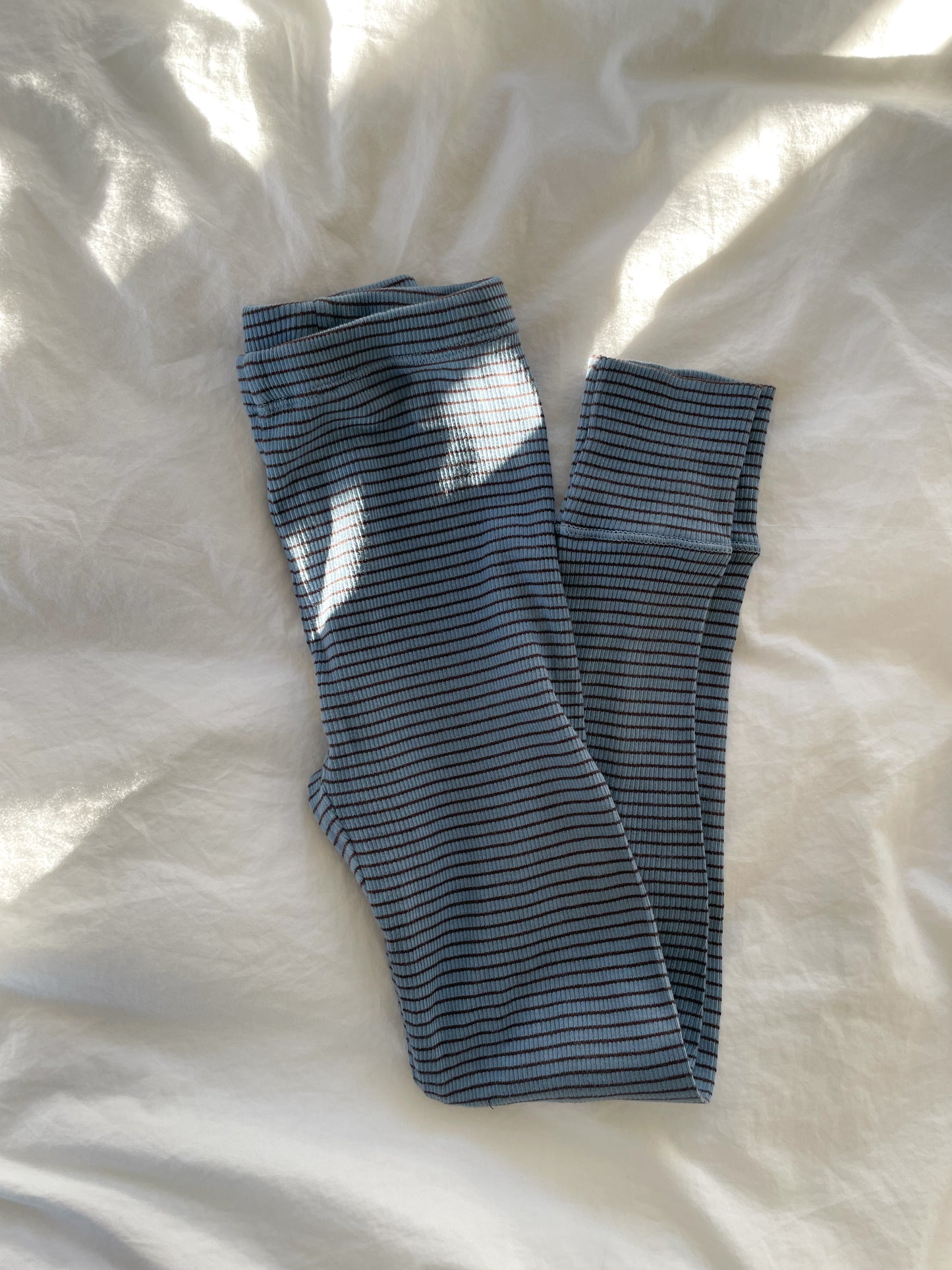 CARAMEL stribede leggings blå/mocca str. 6 år