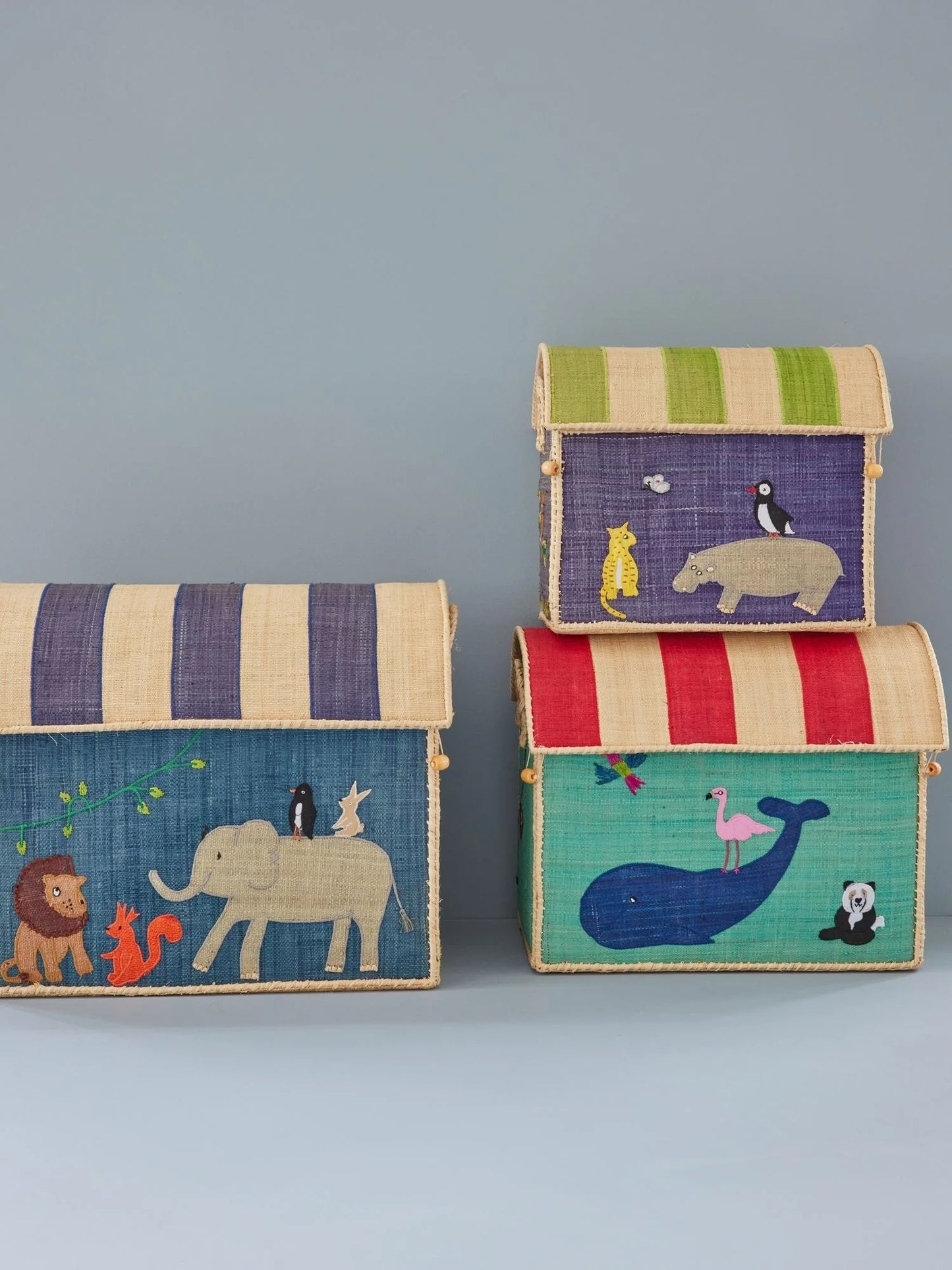 Rice Raffia Opevaringshus Mellem - Animal Print