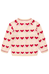 Copenhagen Colors Knitted Heart Cardigan - Berry