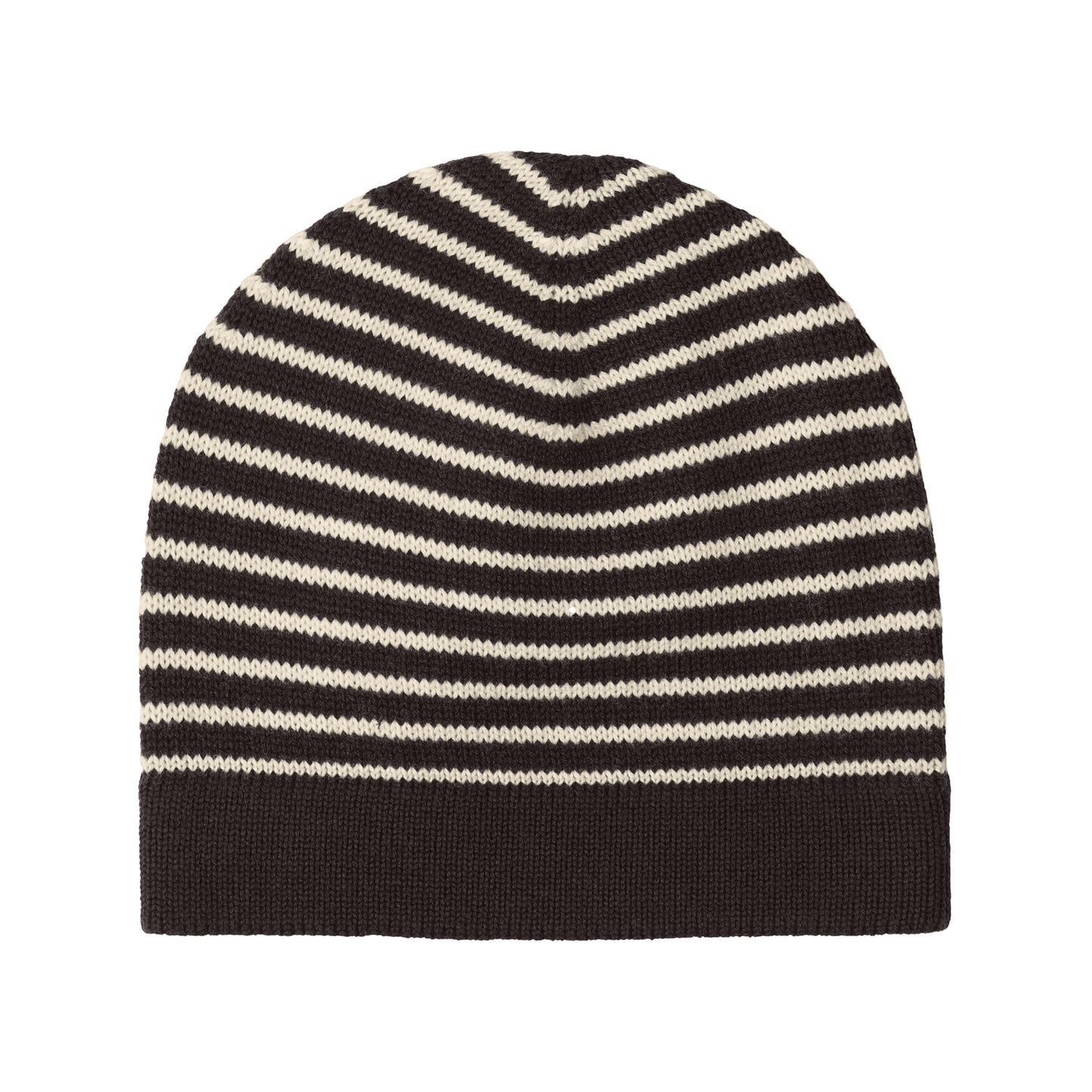FUB Rib Beanie - Merino - Mocca/Ecru
