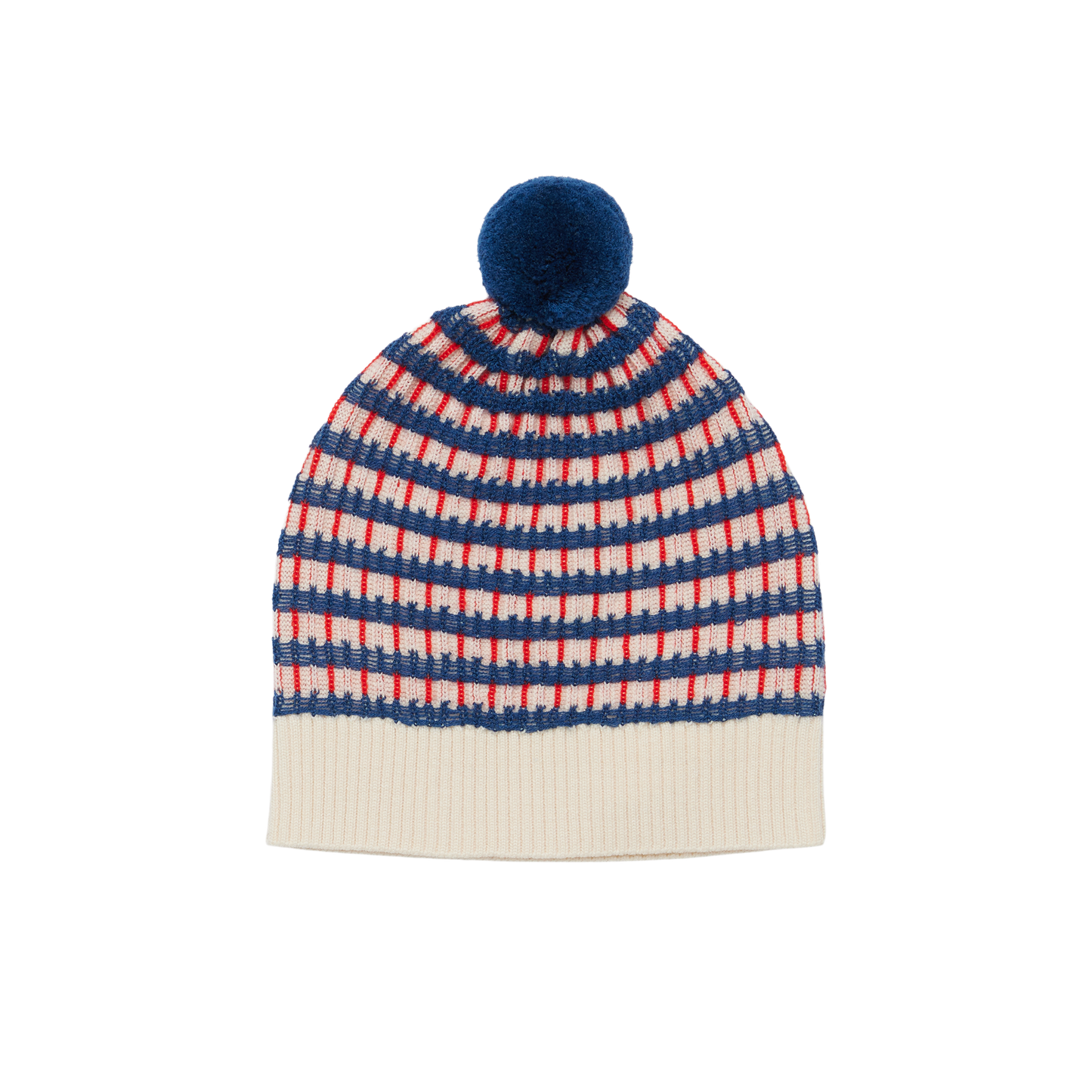 MULTI HAT - ECRU/DEEP INDIGO/CLASSIC RED