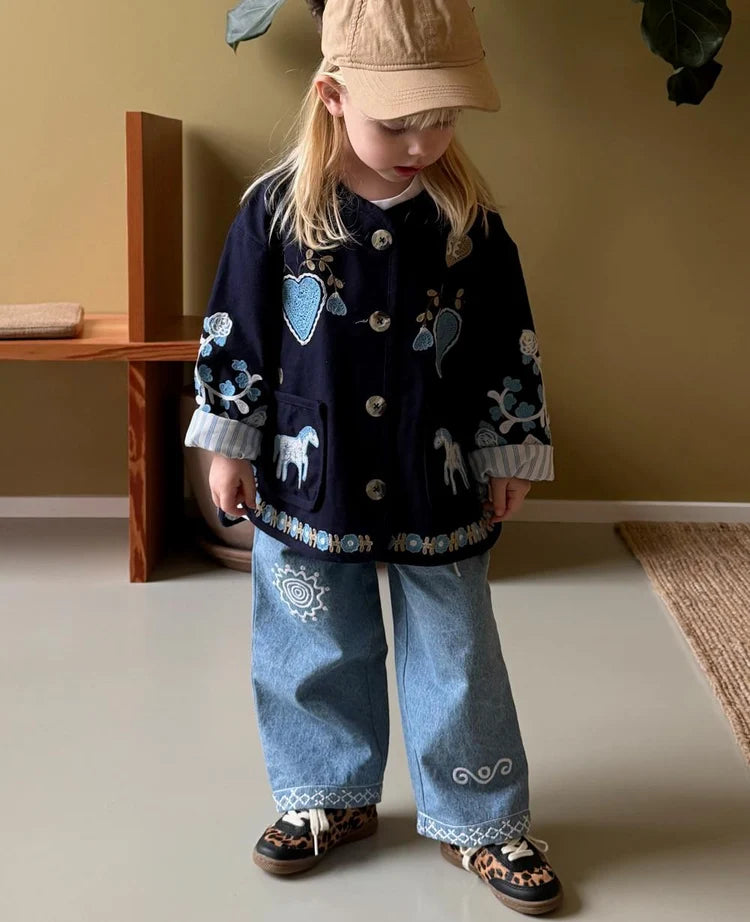 MAGGIE MINI JAKKE - NAVY HORSES