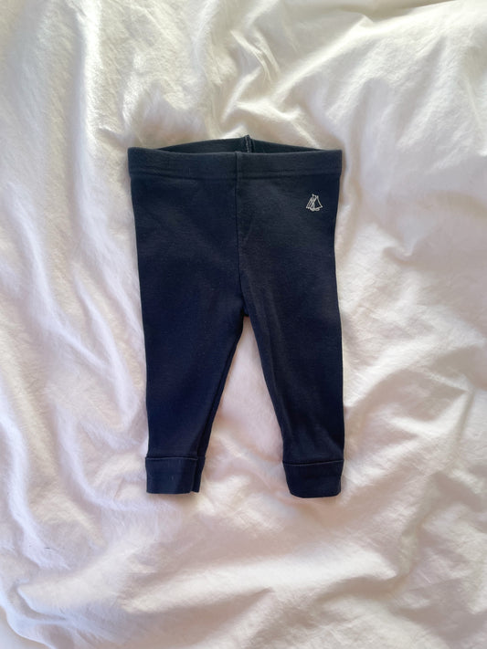 Petit Bateau navyblå leggings str. 1-3 mdr