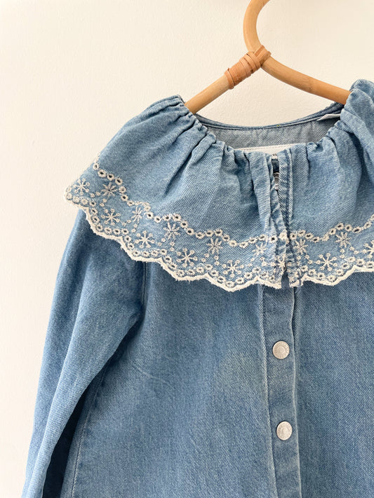 Zara denimkjole med krave