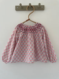 Zara bluse med broderi str. 2 år