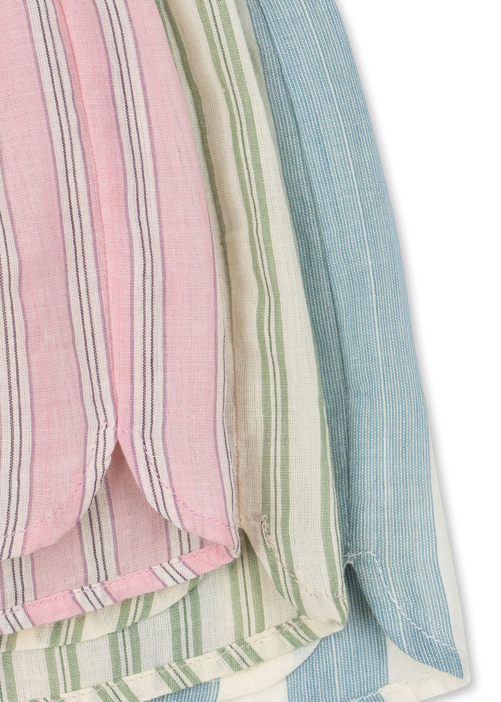 Konges Sløjd 3-pak Asli Shorts - basil/orchid/bleu stripe