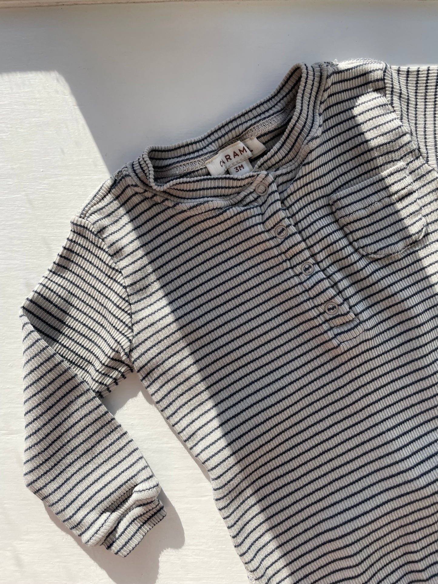 CARAMEL stribet heldragt str. 0-3 mdr