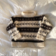 Håndstrikket tyk sweater i uld str. 4 år