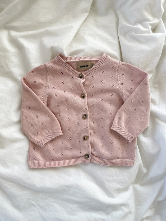Wheat lyserød cardigan str. 68