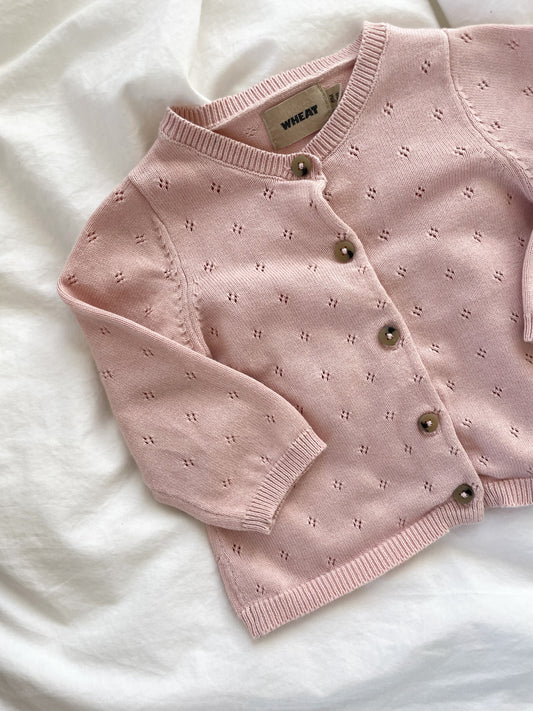 Wheat lyserød cardigan str. 68