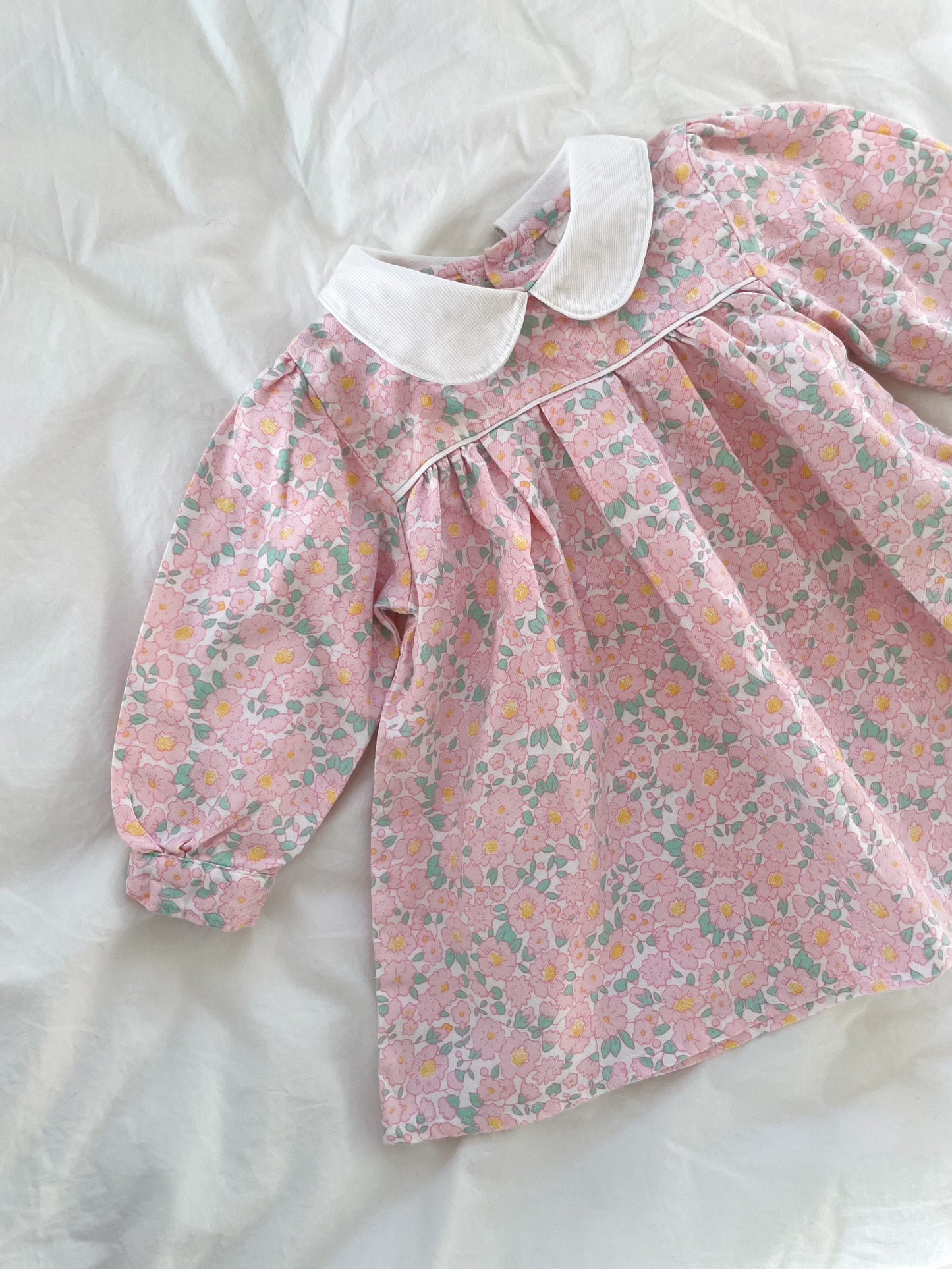 Vintage kjole med krave str. 80