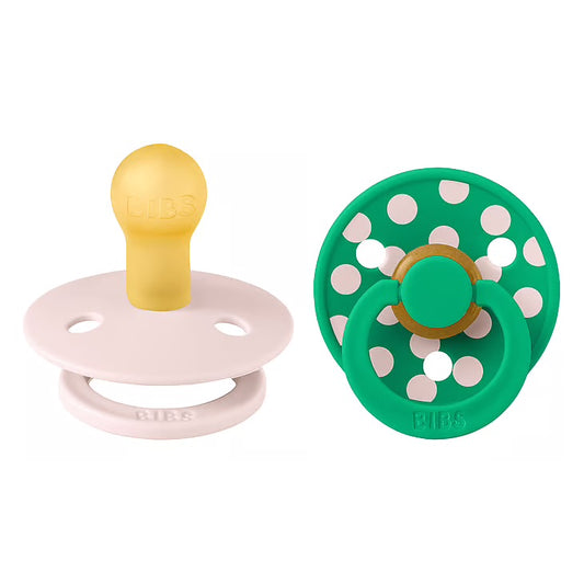 Bibs Studio Polka 2-pak sutter Latex Size 2 - Petal/Cactus