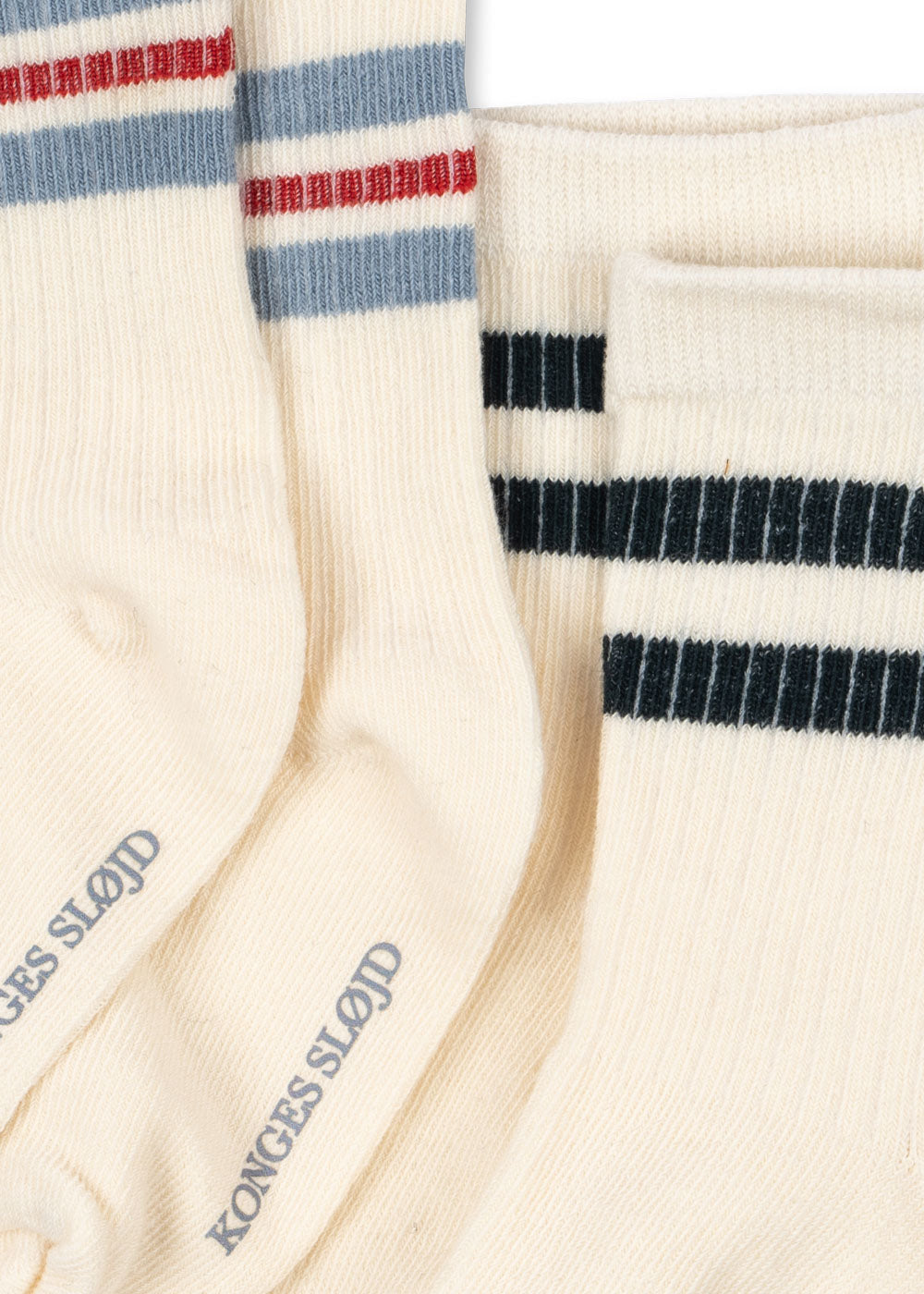Konges Sløjd 2-pak Rib Socks - Stripe