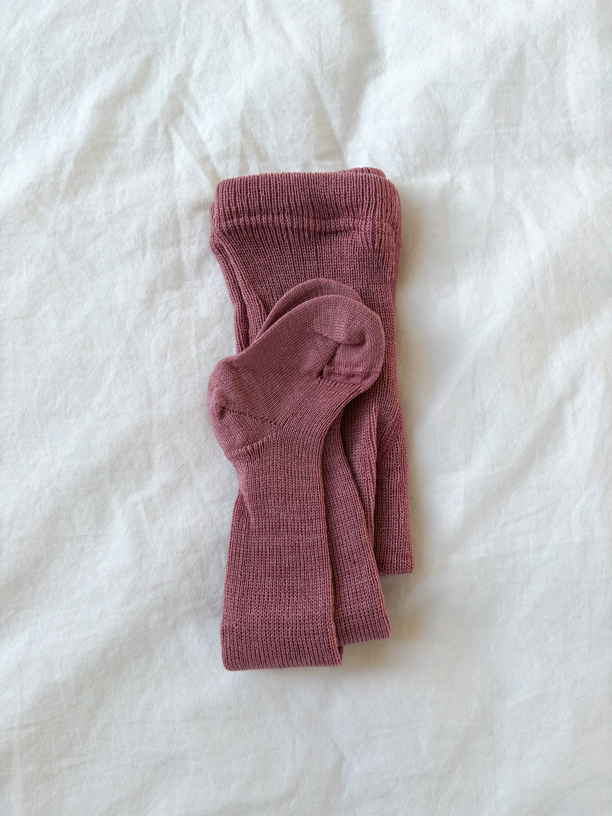 ULDSTRØMPEBUKSER - STØVET ROSA