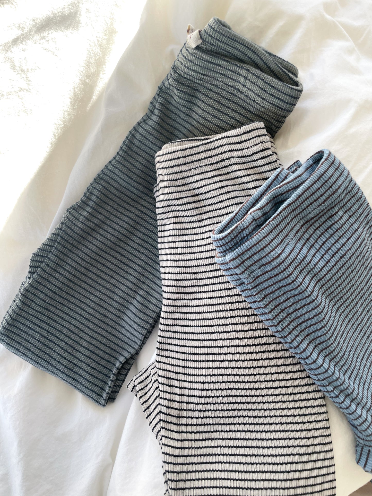 CARAMEL stribede leggings blå/mocca str. 6 år