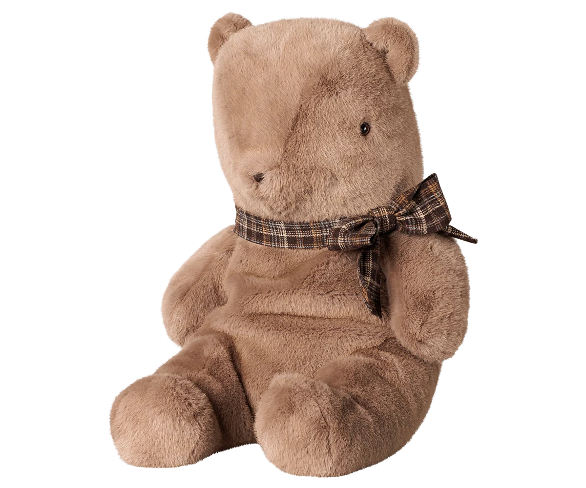 TEDDY I PLYS - STOR - MØRK MUSHROOM