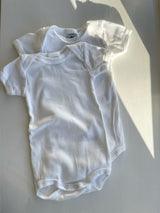 Petit Bateau kortærmet bodystocking str. 1-3 mdr