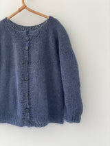Håndstrikket cardigan, silk mohair str. 3 år