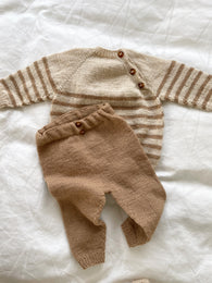 Håndstrikket Seaside sæt, Merino str. 56
