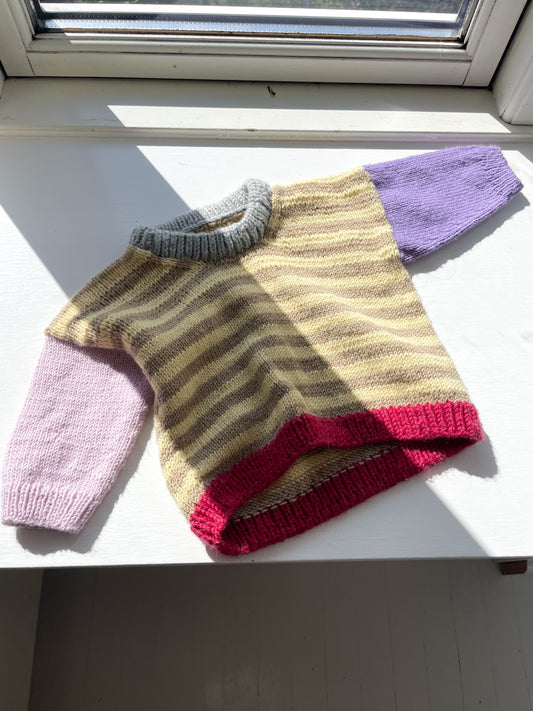 Håndstrikket bluse multi 0-3 mdr