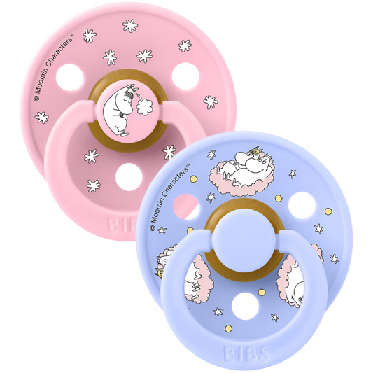 Bibs X Moomin 2-pak sutter Latex Size 2 - Baby Pink Mix