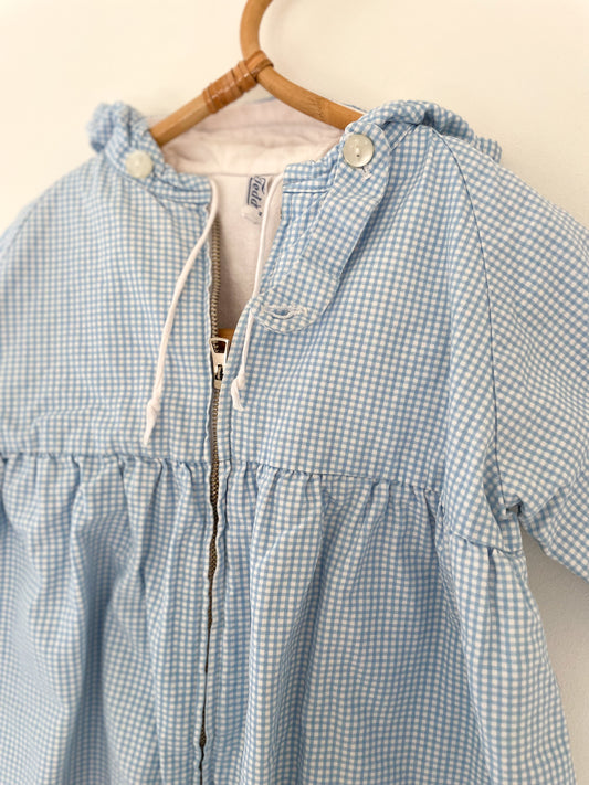 Teddy vintage blåternet baby sovepose / sovedragt
