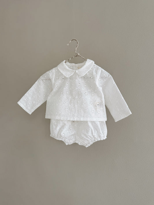 Lalaby Vilja sæt - Broderie Anglaise