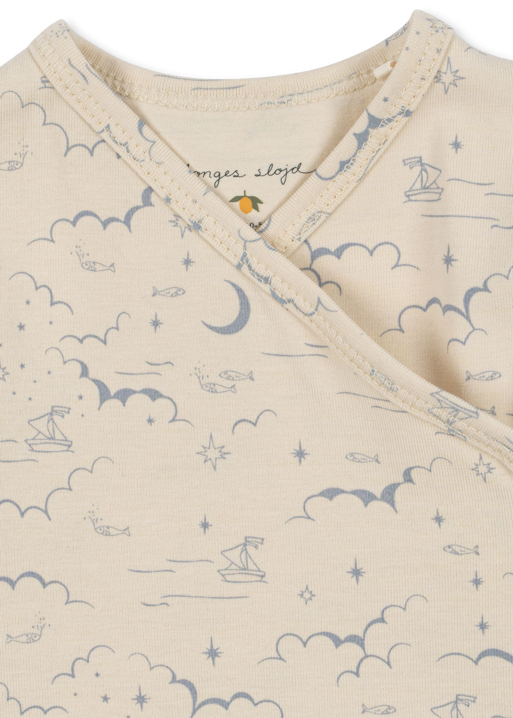 Konges Sløjd Basic Newborn Onesie - Cielo Marino