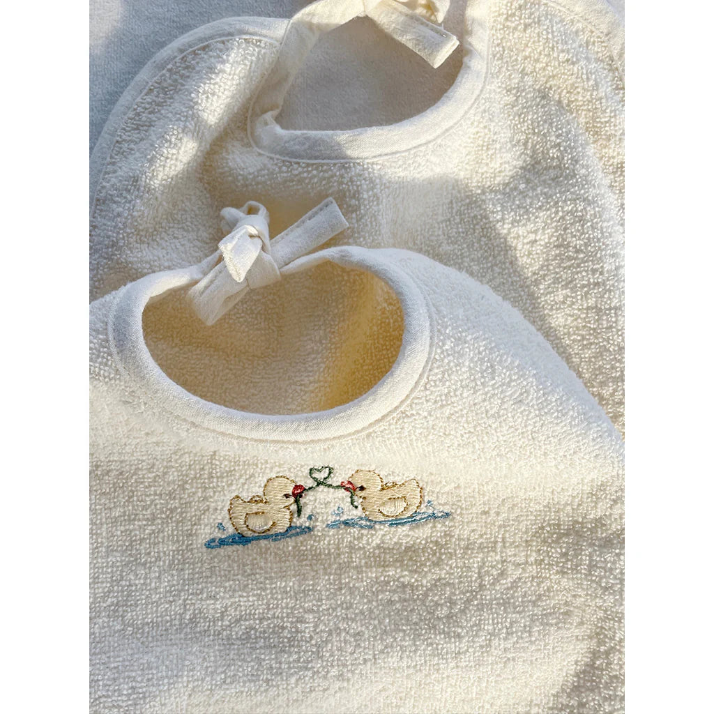 Fanga Fontana Figo 2-pak Terry Bibs - Antique White