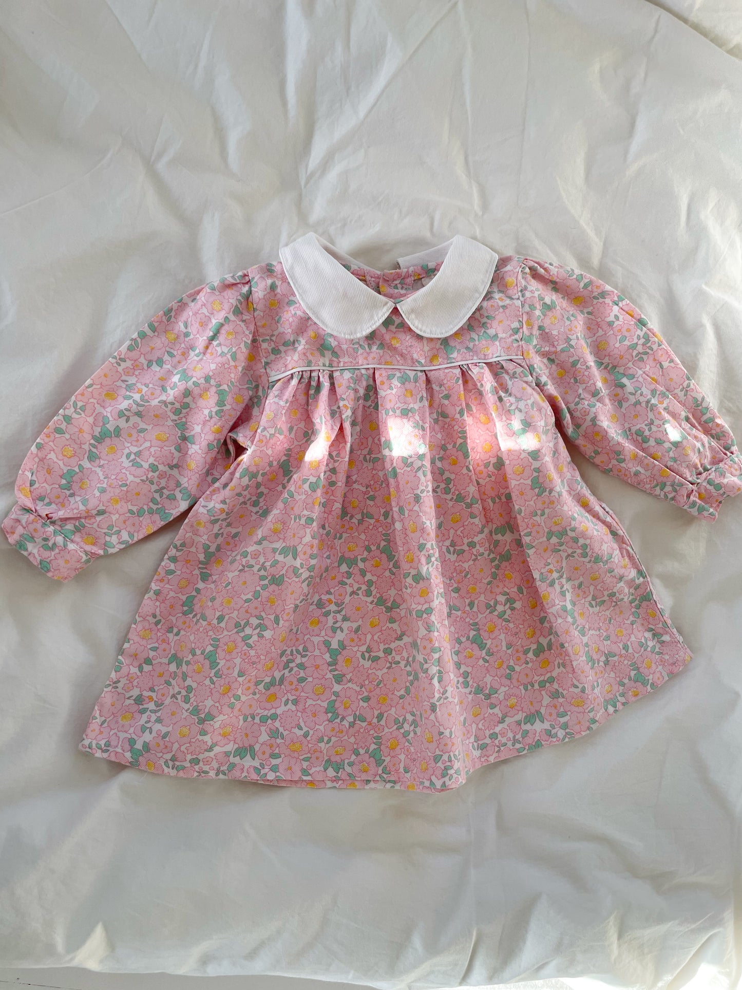 Vintage kjole med krave str. 80