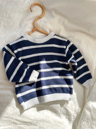 Vintage stribet bluse str. 86