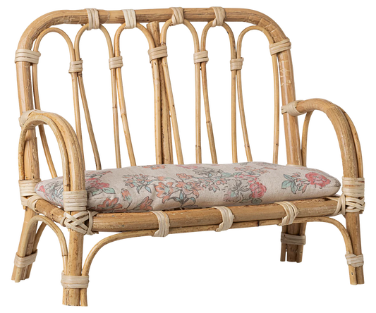 Maileg Rattan Sofa Stor - natur