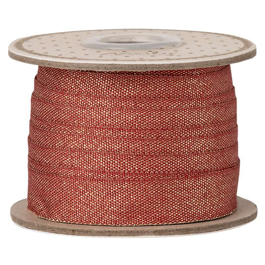 GAVEBÅND 13 MM / 10 m - RØD/GULD