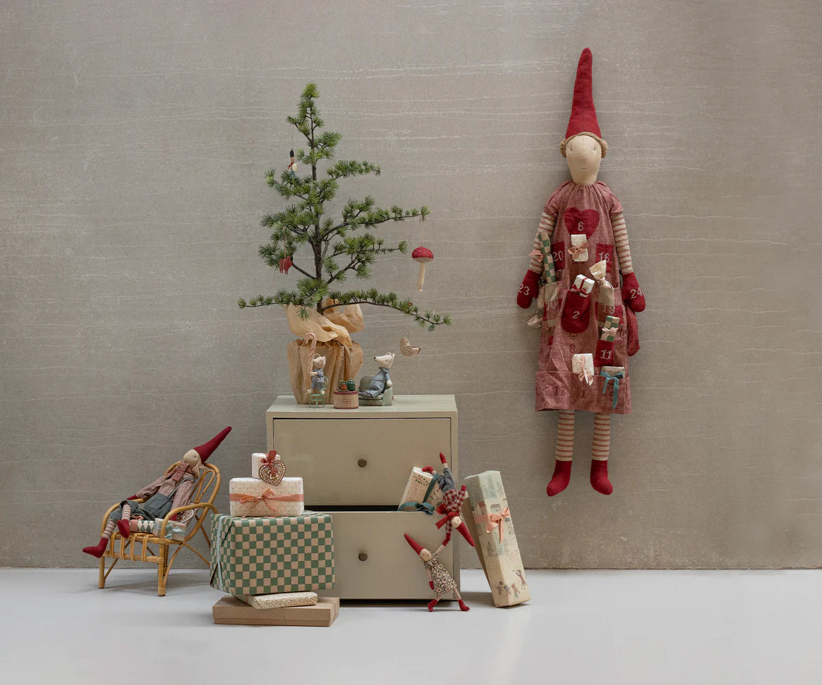 Maileg Nisse str. 1 - Pige - Vinter Mint kjole - FORUDBESTIL
