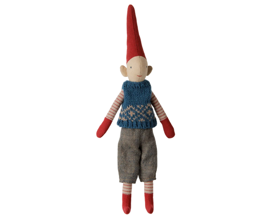 PIXY NISSE STR. 1 - DRENG - BLÅ STRIKKET VEST