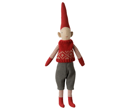 PIXY NISSE STR. 1 - DRENG - RØD STRIKKET VEST