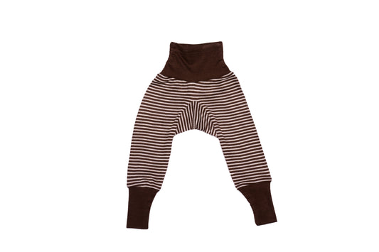 BABY BUKSER ULD/SILKE - MOCCA/NATUR