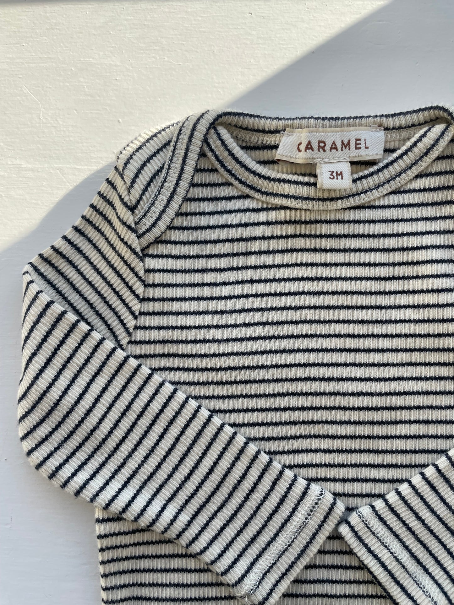 CARAMEL stribet bluse str. 0-3 mdr