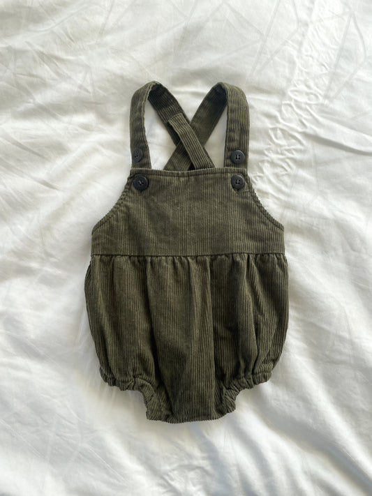 Wheat romper i grøn fløjl