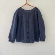 Håndstrikket cardigan, silk mohair str. 3 år