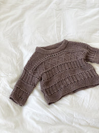 Håndstrikket Ingrid sweater, Merino str. 9 mdr