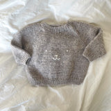 Håndstrikket Bamse sweater - Merino str. 3-6 mdr