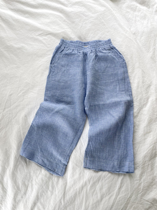 Lalaby Frankie bukser i hør - Pepita Check - str. 5 år