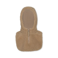 Konges Sløjd Grizz neckwarmer med hætte, Oxford Tan