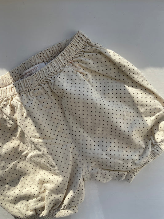 Caramel prikkede bloomers str. 6 mdr