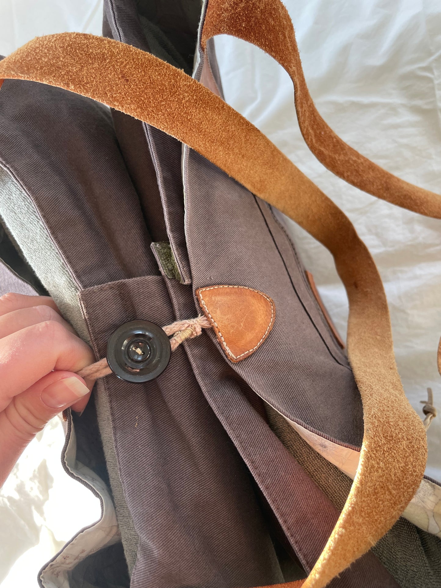 Ida Ising pusletaske med læderstropper